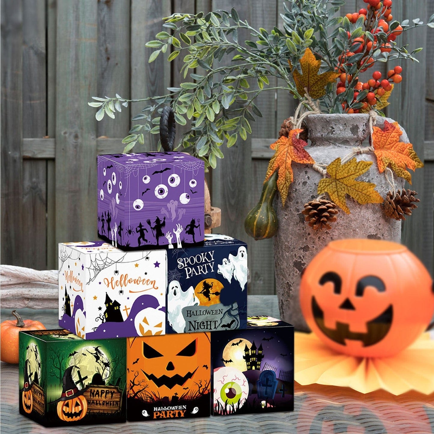 Pacreep 12pc Halloween Gift Bags for Candy & Treat Packaging