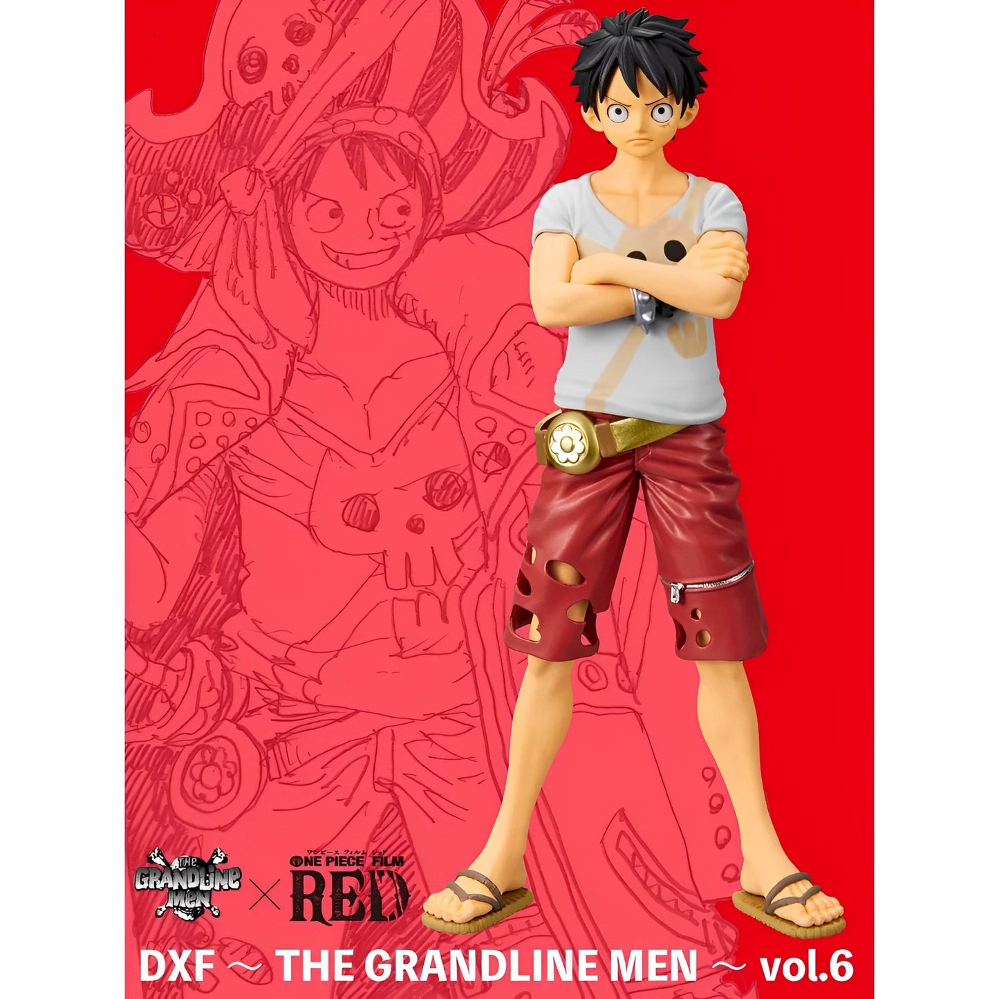Figurine One Piece - Monkey D. Luffy The Grandline Men Film Red Vol. 6