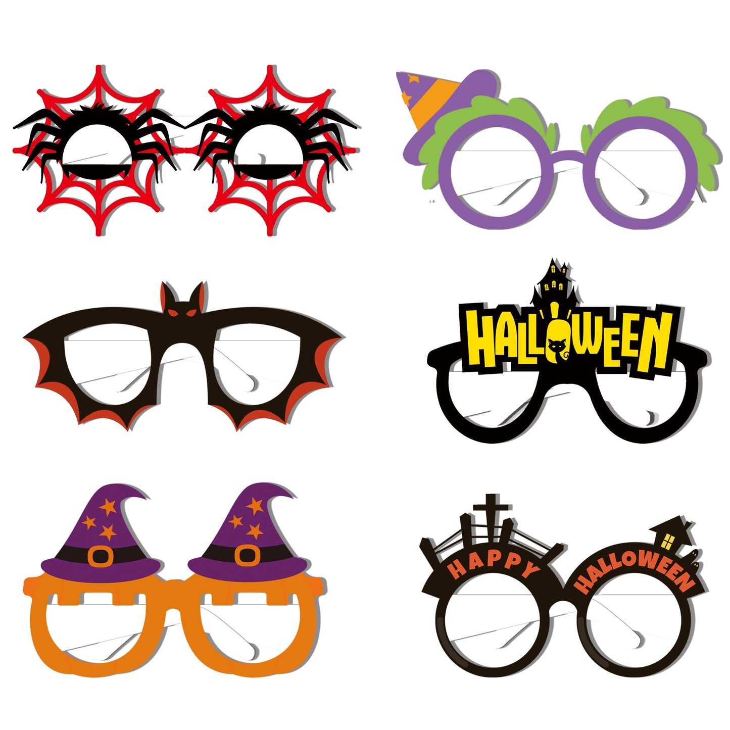 Partyboo Halloween Party Paper Glasses – Set of 6/12
