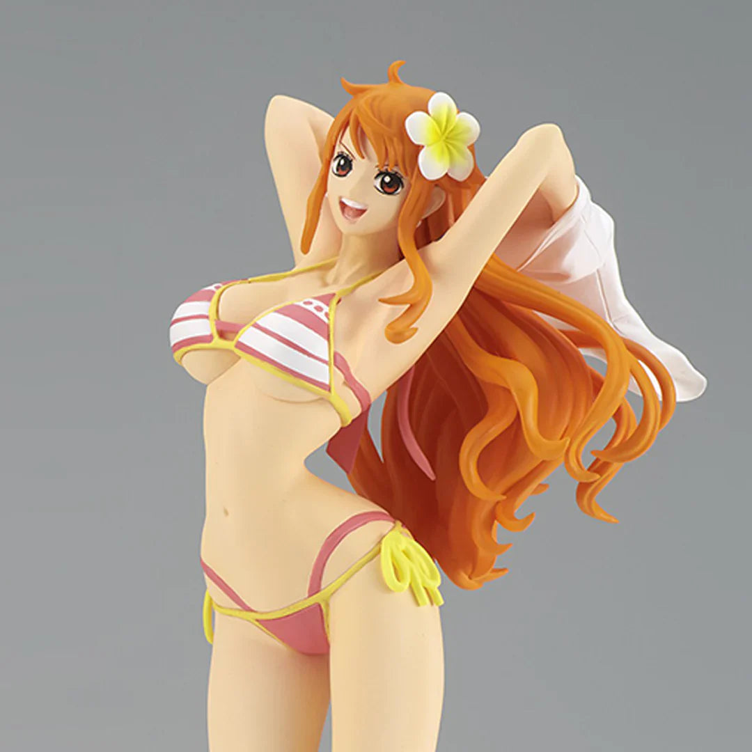 Figurine One Piece - Nami Girls on Vacation Pink Ver. B