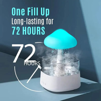 Mushroom Rainfall Diffuser with LED Lighting and Aromatherapy