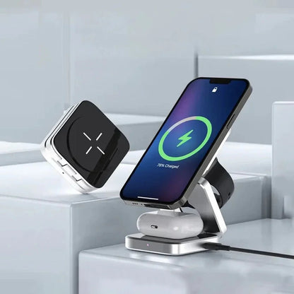 PowerFold Pro: 3 in 1 접이식 MagSafe 충전 스탠드 