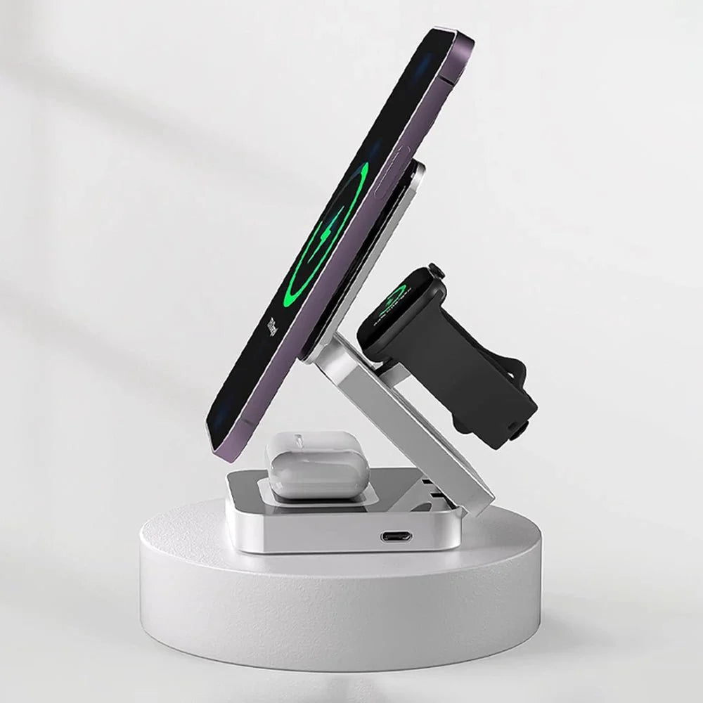 PowerFold Pro: 3 in 1 접이식 MagSafe 충전 스탠드 