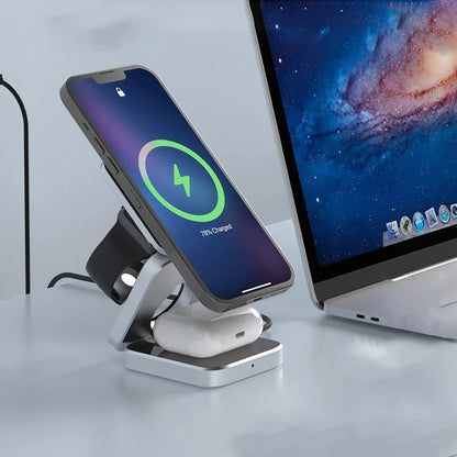 PowerFold Pro: 3 in 1 접이식 MagSafe 충전 스탠드 