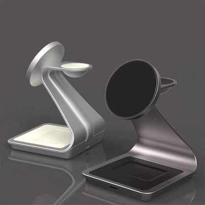 Premium 3 in 1 Aluminum Alloy MagSafe Charging Stand