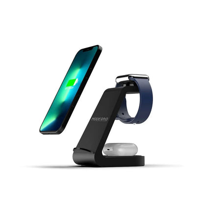 iPhone, Apple Watch 및 AirPods용 프리미엄 3 in 1 고속 무선 충전 스탠드 