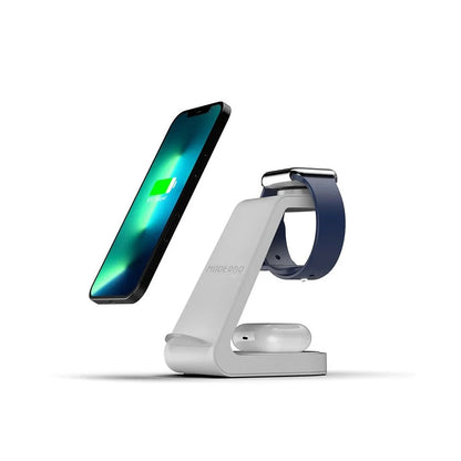 iPhone, Apple Watch 및 AirPods용 프리미엄 3 in 1 고속 무선 충전 스탠드 