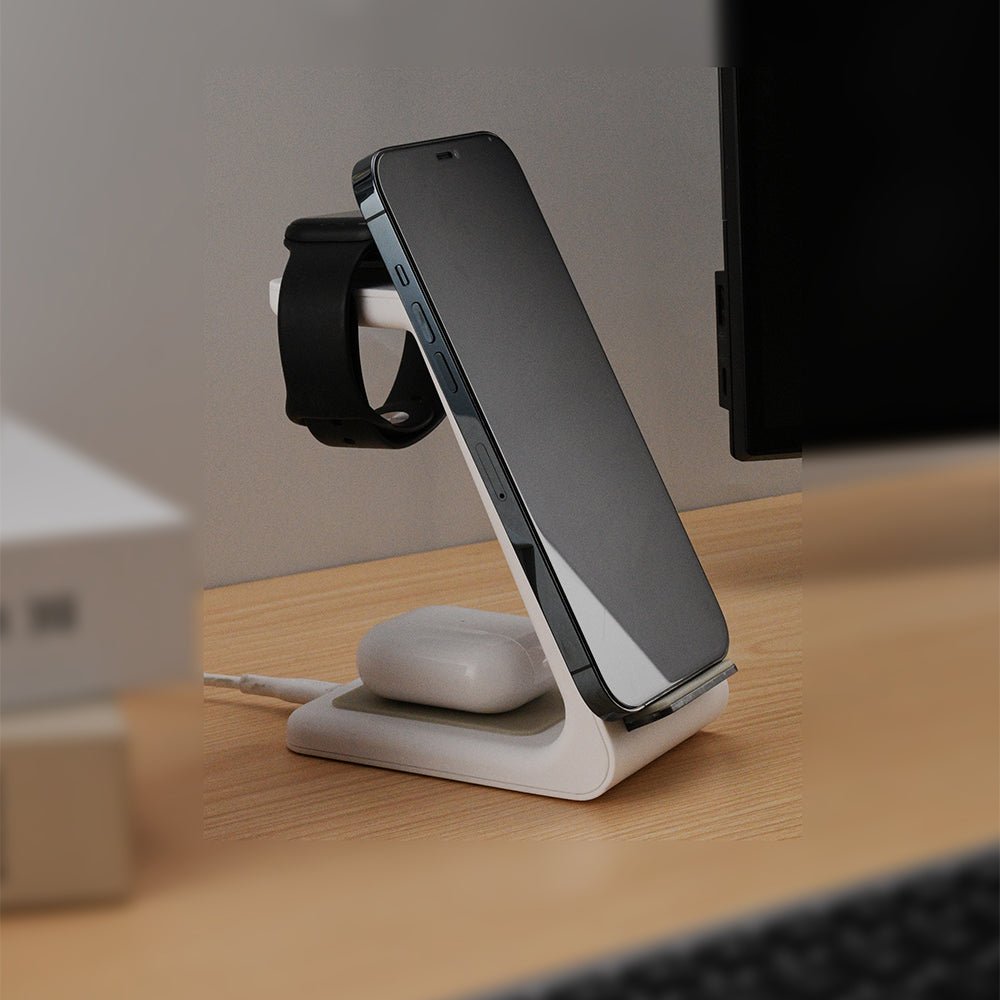 iPhone, Apple Watch 및 AirPods용 프리미엄 3 in 1 고속 무선 충전 스탠드 