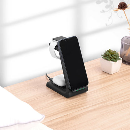 iPhone, Apple Watch 및 AirPods용 프리미엄 3 in 1 고속 무선 충전 스탠드 