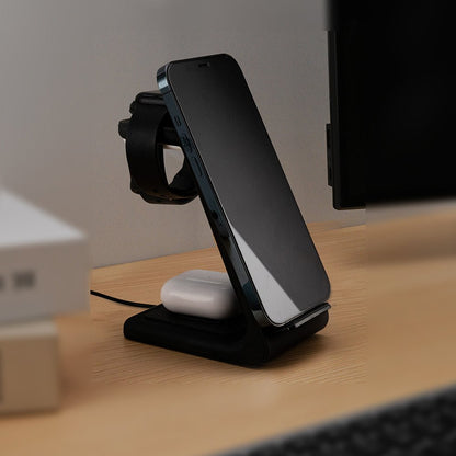 iPhone, Apple Watch 및 AirPods용 프리미엄 3 in 1 고속 무선 충전 스탠드 