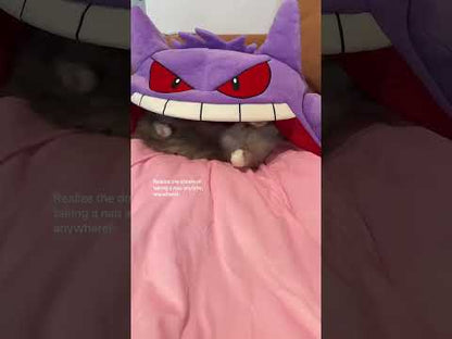 Gengar Big Tongue Pillow Blanket