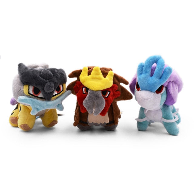 20cm Suicune, Entei or Raikou soft toy Pokemon figures (approx. 20cm)
