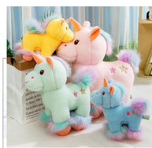 Colorful cuddly unicorns soft toys (25cm)