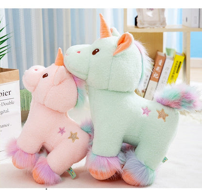 Colorful cuddly unicorns soft toys (25cm)