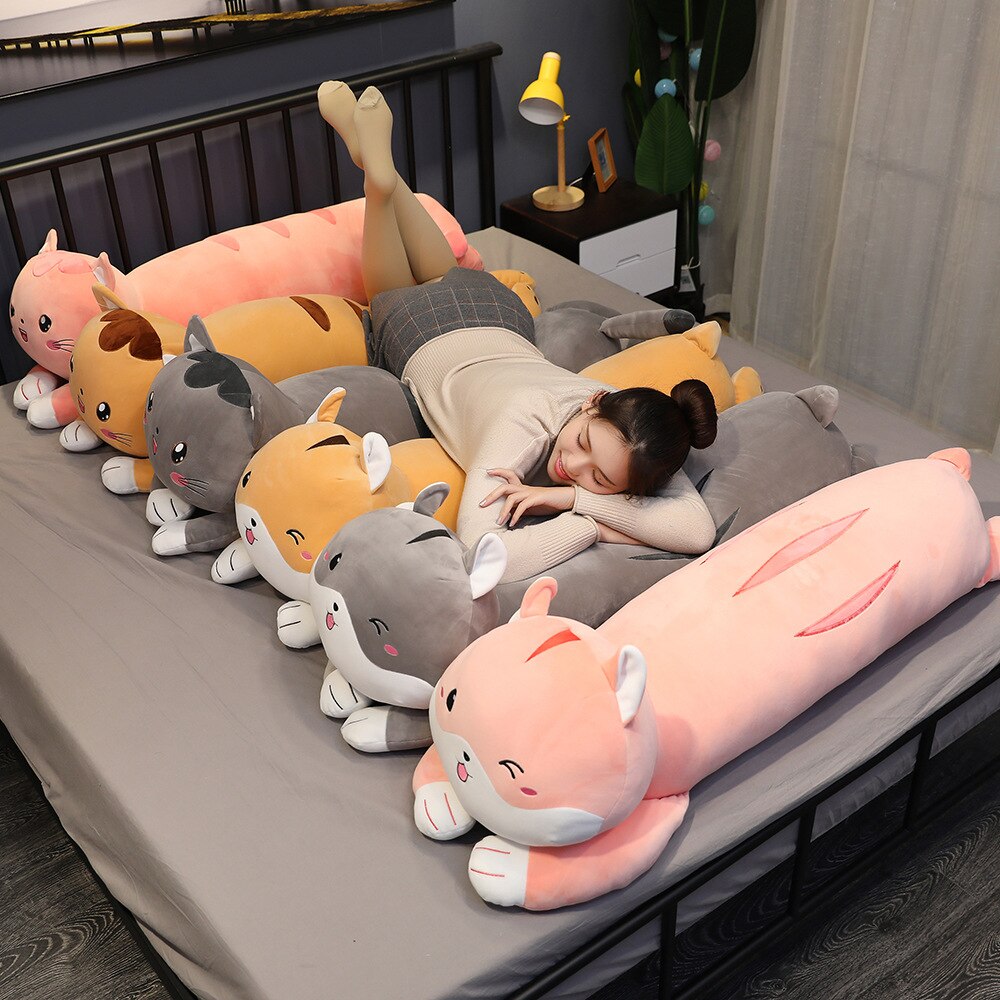 80-130cm cartoon hamster stuffed animal or cats cuddly toys pillow XXL format