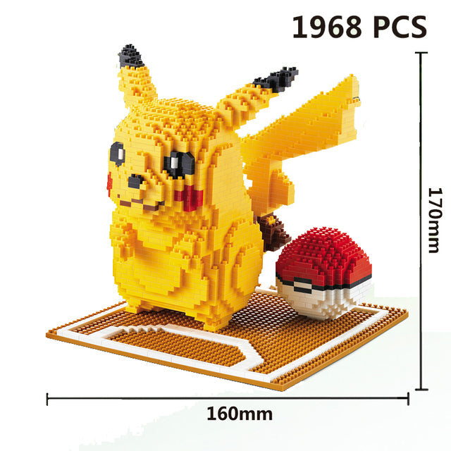 Detective Pikachu building block model (15cm x 15cm x 15cm)