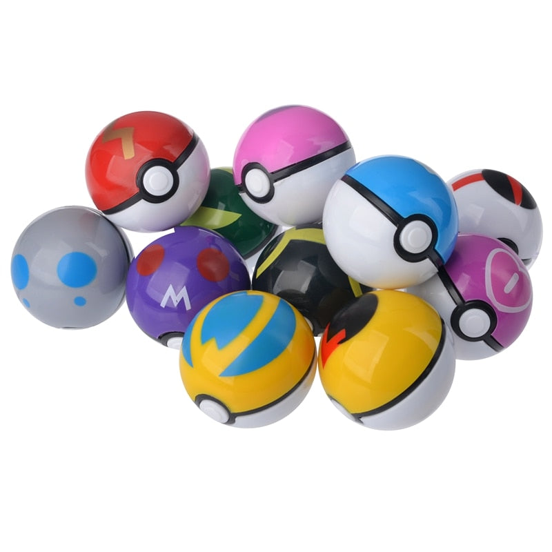 Set of 12 Pokemon Pokeballs (approx. 4.8cm)