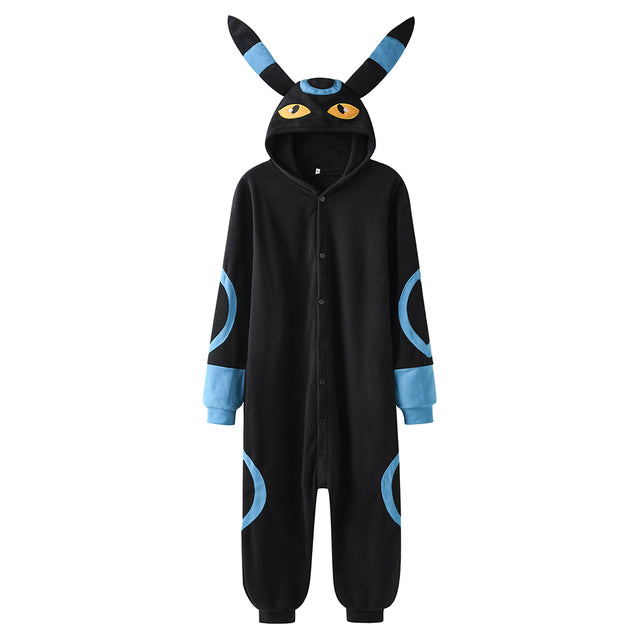 Fluffy Nachtara Umbreon onesie pajamas
