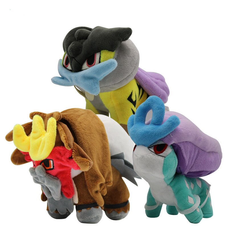 20cm Suicune, Entei or Raikou soft toy Pokemon figures (approx. 20cm)