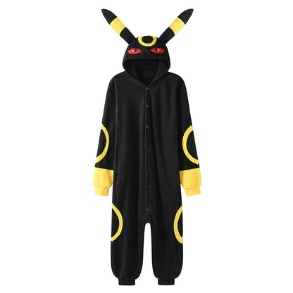 Fluffy Nachtara Umbreon onesie pajamas