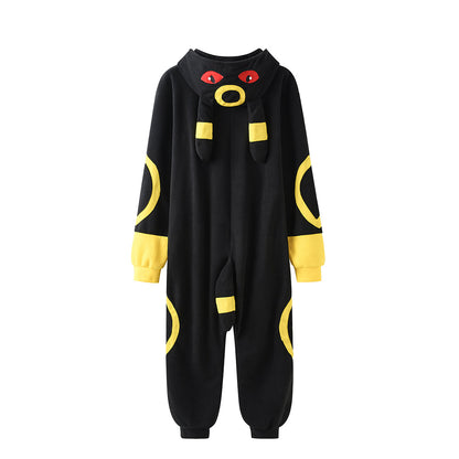 Fluffy Nachtara Umbreon onesie pajamas