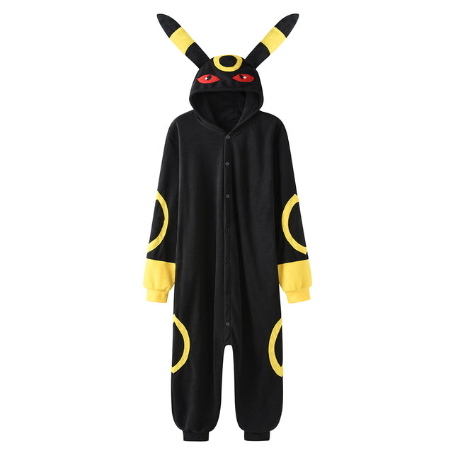 Fluffy Nachtara Umbreon onesie pajamas