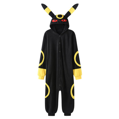 Fluffy Nachtara Umbreon onesie pajamas