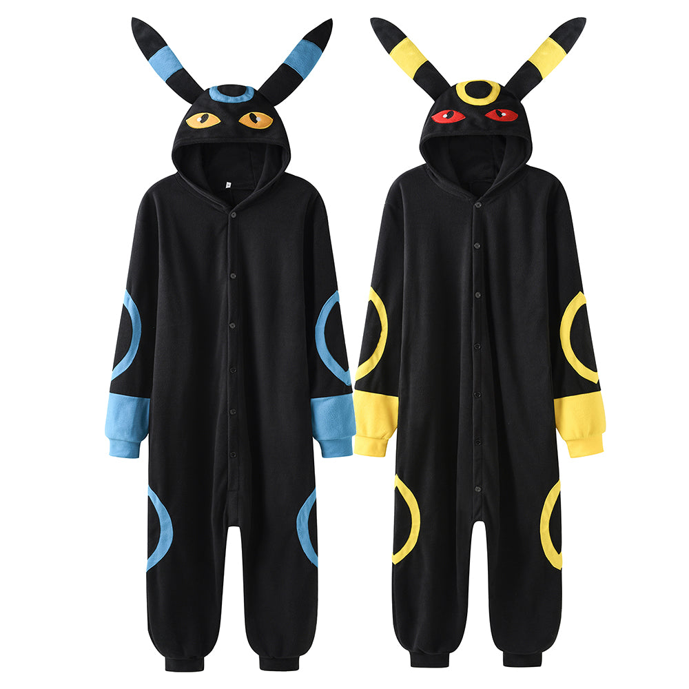 Fluffy Nachtara Umbreon onesie pajamas
