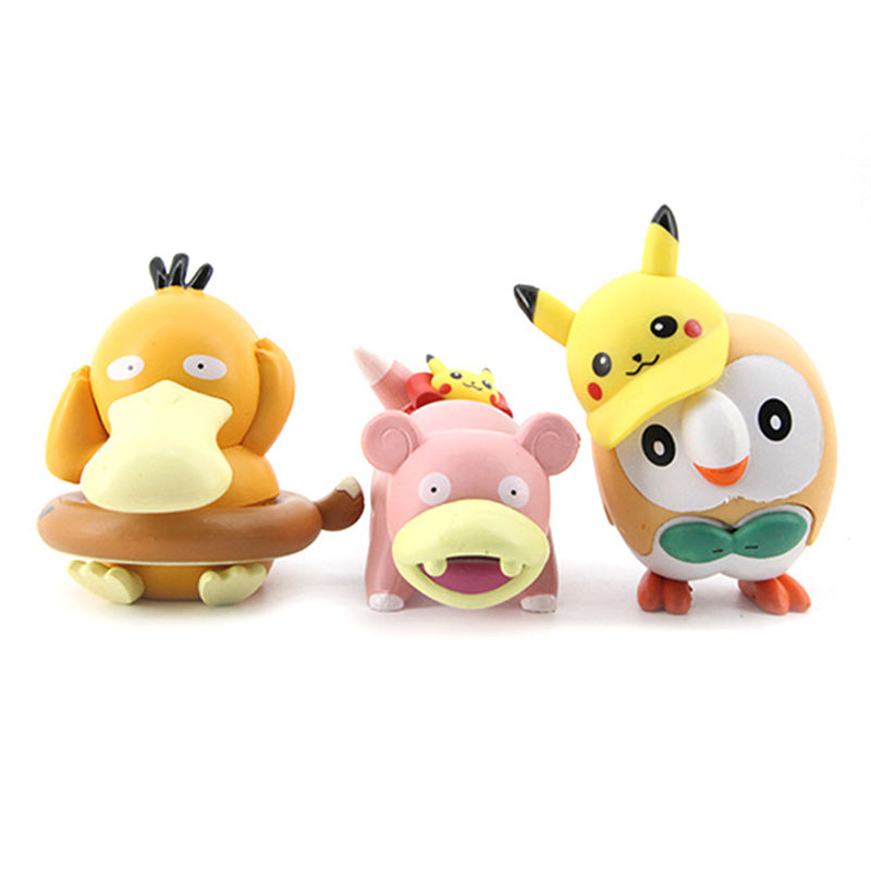 Eevee Eevee, Pikachu, Enton etc. Cosplay Figures - 6 pcs in a set