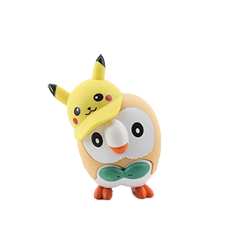 Eevee Eevee, Pikachu, Enton etc. Cosplay Figures - 6 pcs in a set