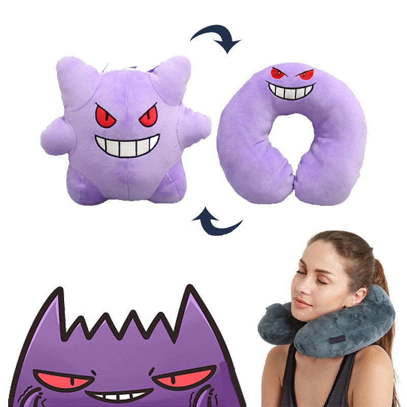 2 in 1 Pokémon plush toy and neck squirrel Gengar