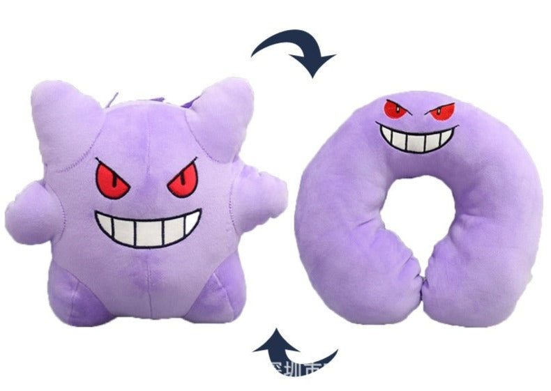 2 in 1 Pokémon plush toy and neck squirrel Gengar