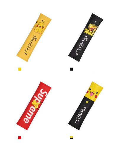 Car seat belt cover in Pikachu or Pokemon design