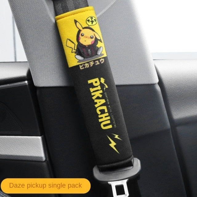 Car seat belt cover in Pikachu or Pokemon design