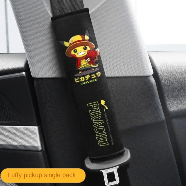 Car seat belt cover in Pikachu or Pokemon design