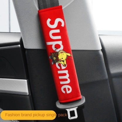 Car seat belt cover in Pikachu or Pokemon design