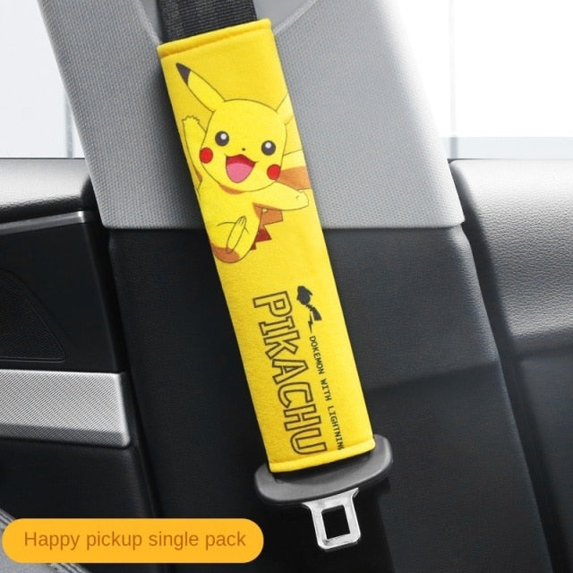 Car seat belt cover in Pikachu or Pokemon design