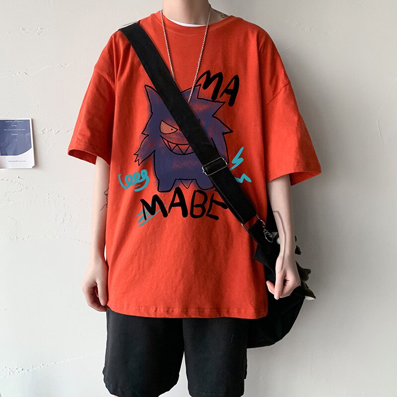 Cool oversize t-shirt with Pokémon Gengar print