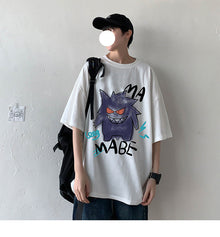 Cool oversize t-shirt with Pokémon Gengar print