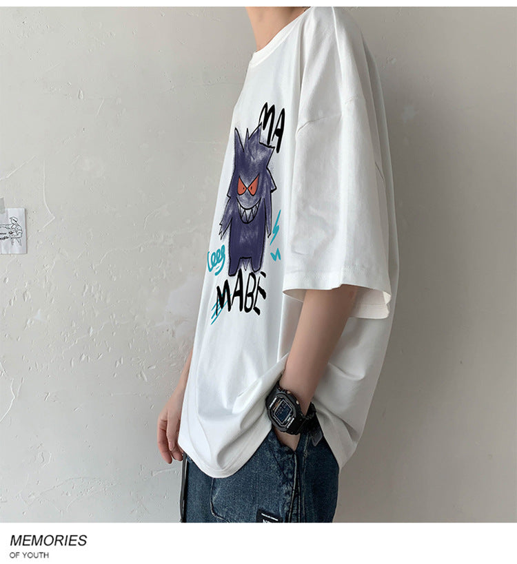 Cool oversize t-shirt with Pokémon Gengar print