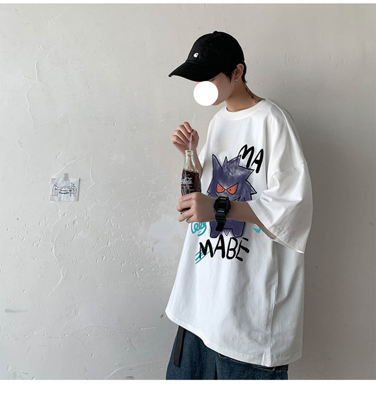 Cool oversize t-shirt with Pokémon Gengar print