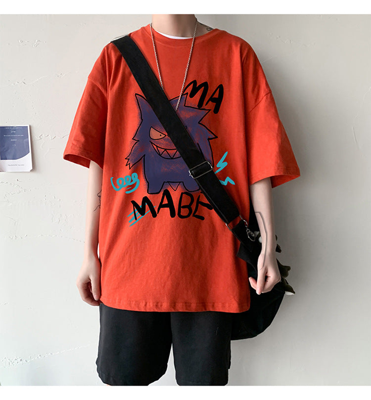Cool oversize t-shirt with Pokémon Gengar print