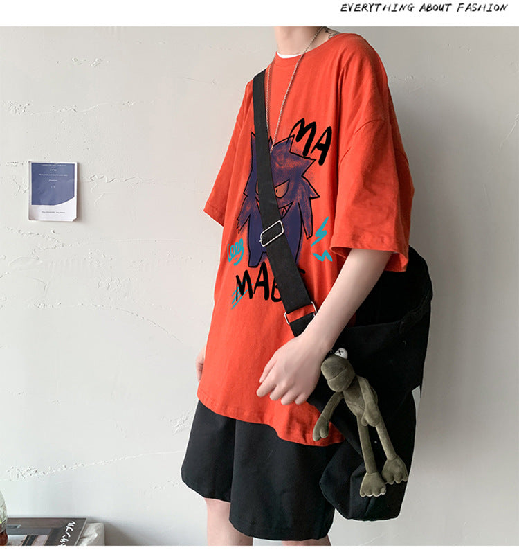 Cool oversize t-shirt with Pokémon Gengar print