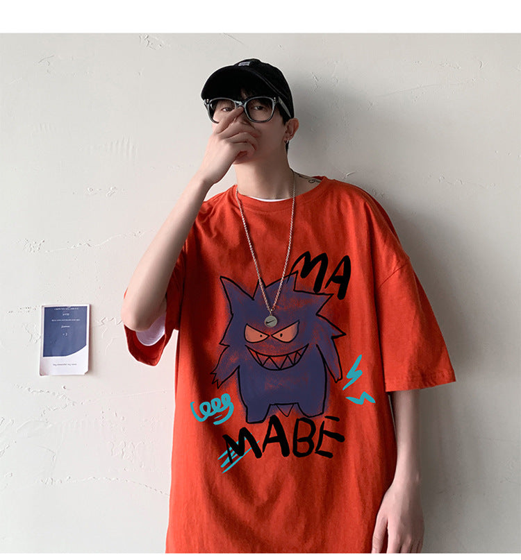 Cool oversize t-shirt with Pokémon Gengar print