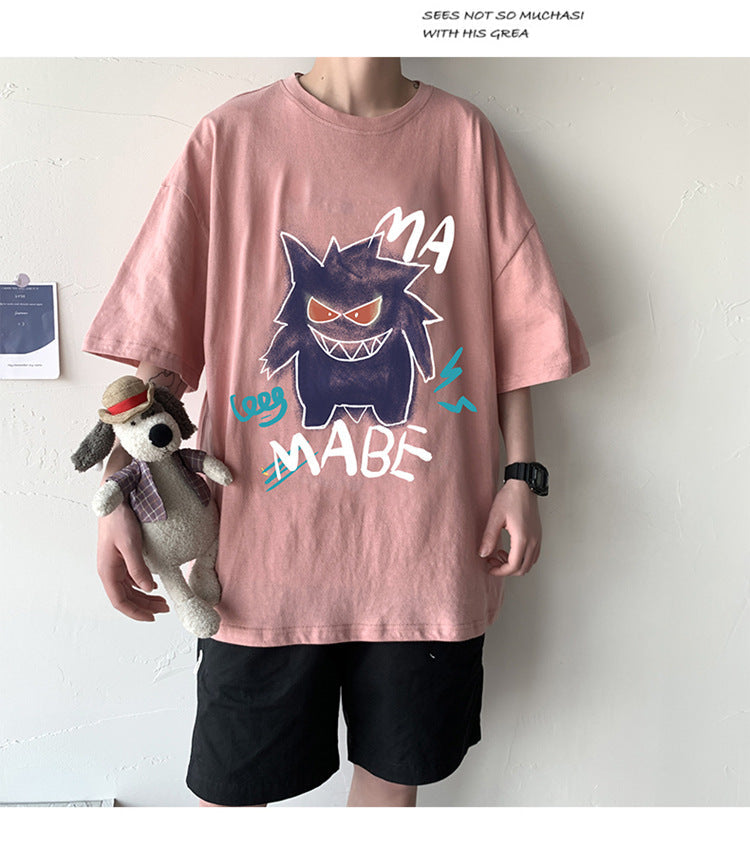 Cool oversize t-shirt with Pokémon Gengar print