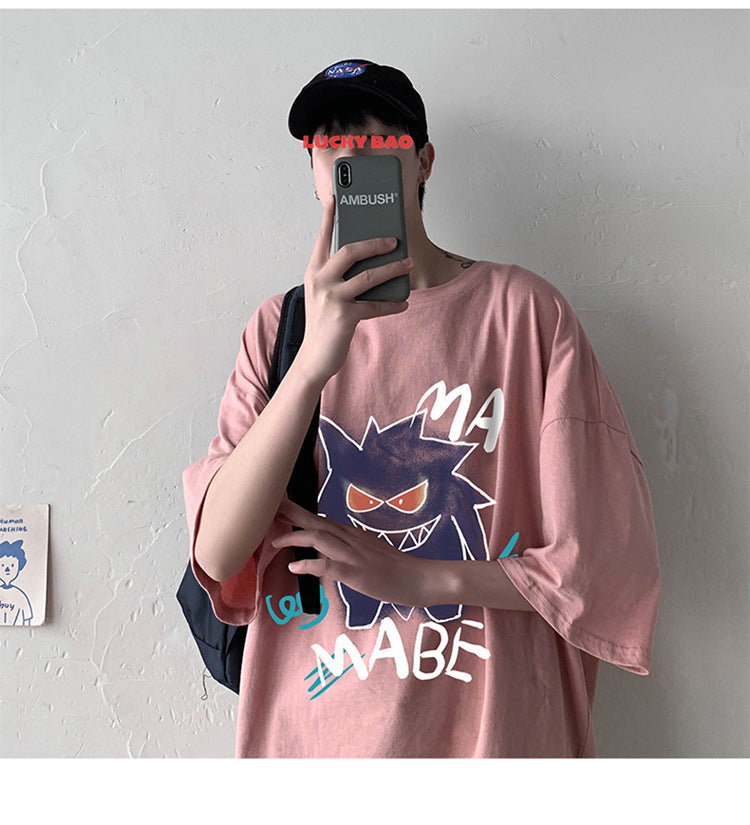 Cool oversize t-shirt with Pokémon Gengar print