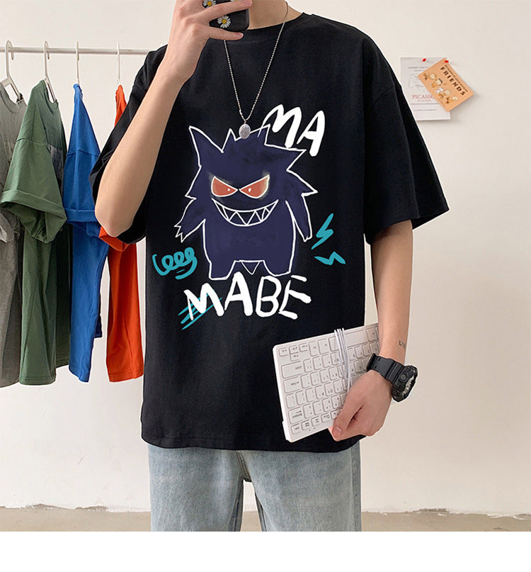 Cool oversize t-shirt with Pokémon Gengar print