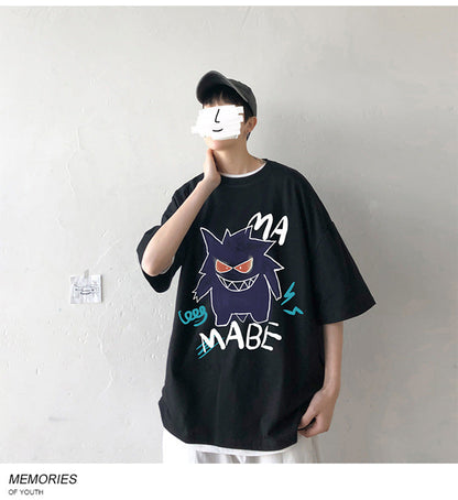 Cool oversize t-shirt with Pokémon Gengar print