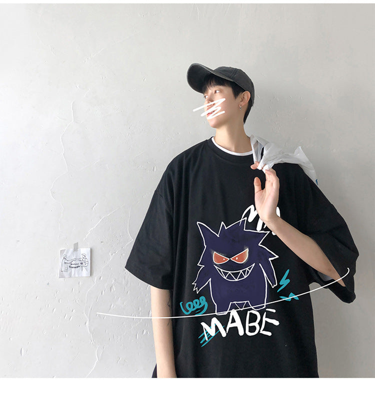 Cool oversize t-shirt with Pokémon Gengar print