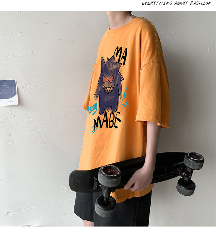 Cool oversize t-shirt with Pokémon Gengar print